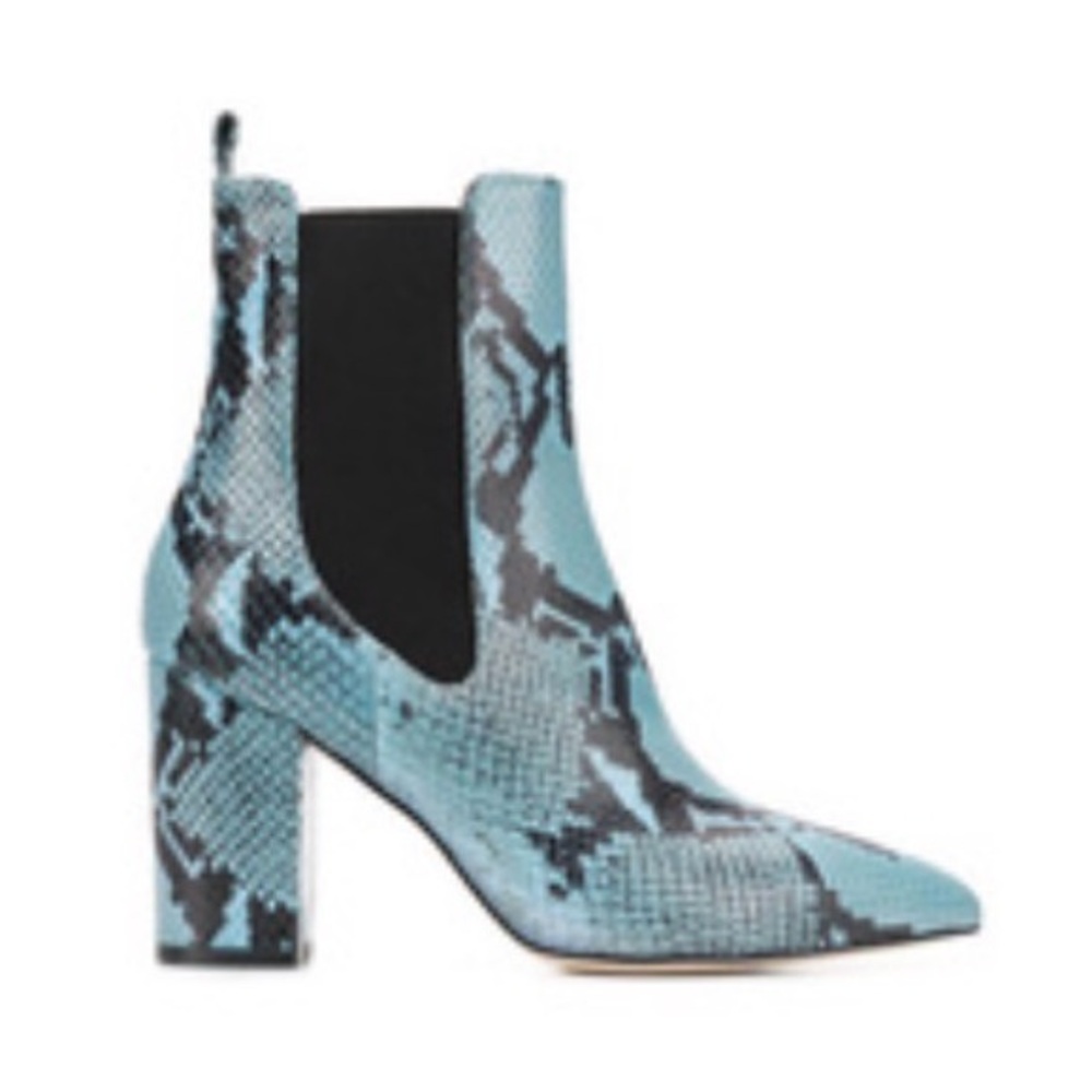 Paris Texas Turquoise Python Heeled Boots